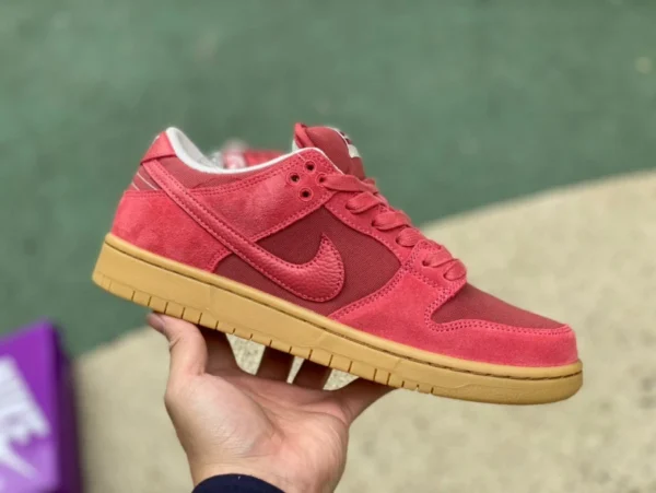 Кроссовки из сырой резины Dunk красные оригинальные Nike Dunk SB Low кирпично-красные низкие кеды из сырой резины DV5429-600