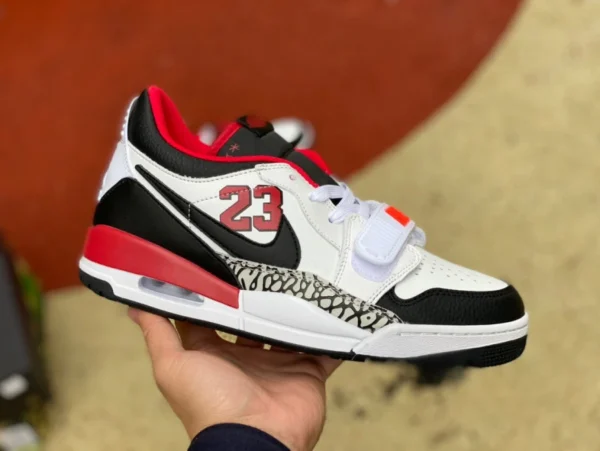 aj312 белый черный красный 23логотип Air Jordan Legacy312Low AJ312 черно-белые красные мужские баскетбольные кроссовки с низким берцем FJ7221-101