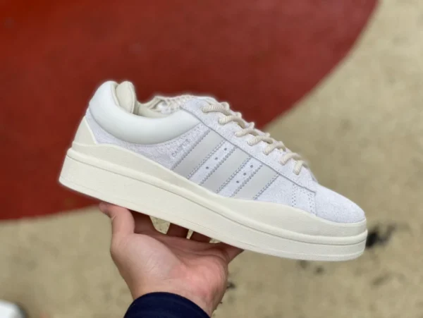 Adidas Bad Bunny White Pure Original Bad Bunny x Adidas Originals Campus Bad Bunny White Модная повседневная спортивная обувь FZ5823