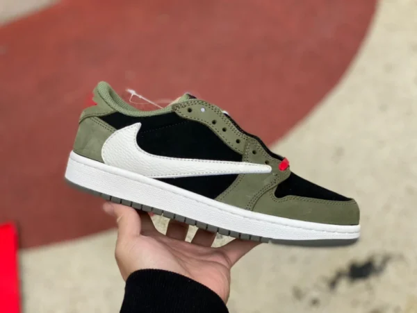 aj1 barb low top черно-зеленый Travis Scott x Air Jordan 1 Low barb ts Joint CQ4277-008