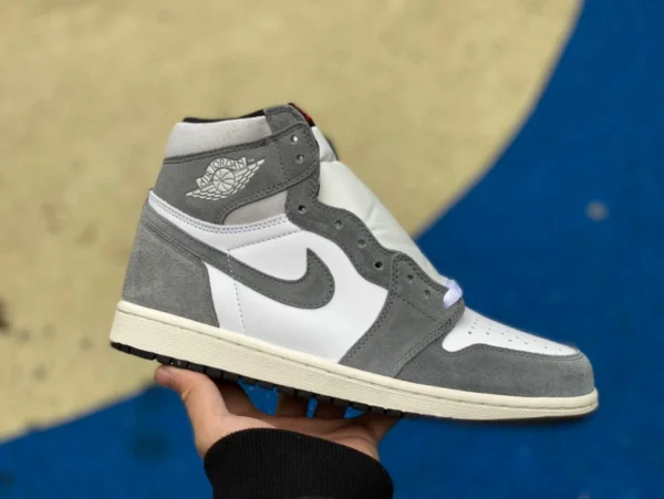 aj1 высокий ботинок мытый серый экономичный вариант из первого слоя кожи Air Jordan 1 High OG мытый серый "Washed Heritage" DZ5485-051