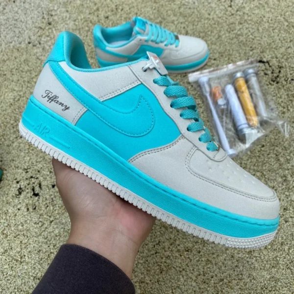 Air Force Grey Tiffany & Co. x Nike Air Force 1 Low Tiffany Joint Air Force Кроссовки Black Green Low Top DZ1382-003