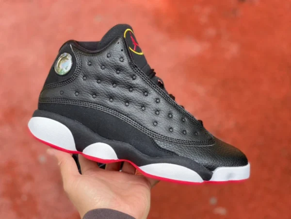 Высокие кожаные кроссовки aj13 Playoffs из натурального карбона Air Jordan 13 Playoffs Black Playoffs 2023 Edition 414571-062