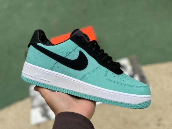 Реверс Тиффани Air Force s2 чистый оригинал TIFFANY & CO./Tiffany x Nike Air Force 1 Low 11837" Tiffany Joint зеленый черный dz1382-002