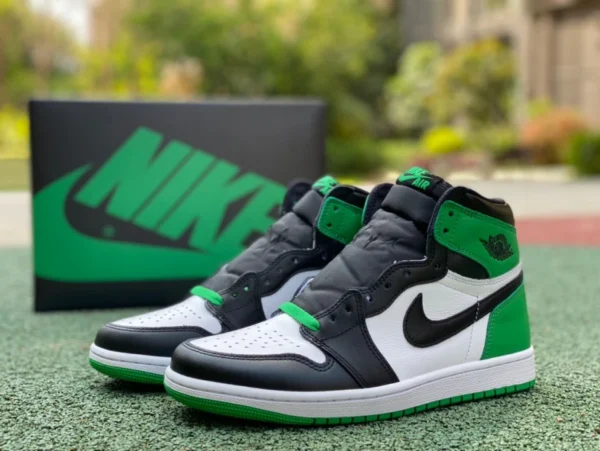 aj1 черно-белый зеленый высокий крой чистый оригинал Air Jordan 1 "Lucky Green" черно-белый зеленый Celtics DZ5485-031