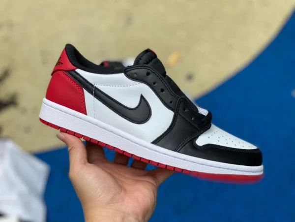 aj1 black toe low Самая экономичная версия Air Jordan 1 Low OG Black Toe 2023 версия CZ0790-106