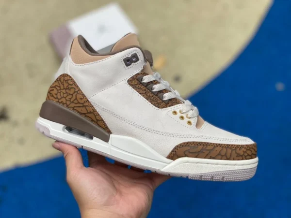 aj3 серо-коричневый первый слой кожи Air Jordan 3 Palomino CT8532-102