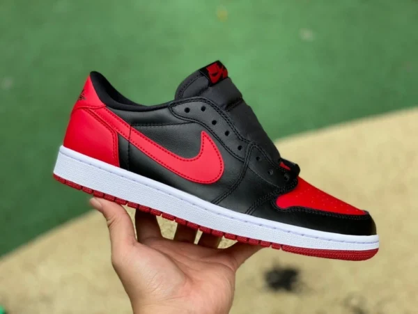 aj1 черный и красный запрещено носить low dg pure оригинальные Air Jordan 1 Bred Low OG AJ1 черный и красный низкий топ 705329-001