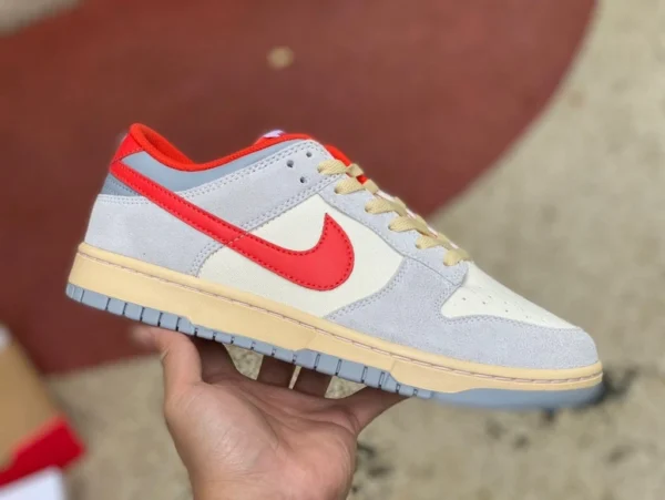 Мужские низкие кроссовки Dunk белого серого оранжевого цвета Nike Dunk Low White Grey Orange, универсальная повседневная обувь FJ5429-133