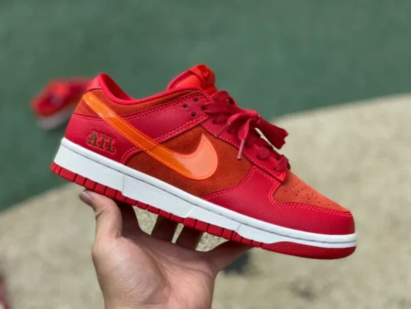 Кроссовки Dunk red Atlanta pure original Nike Dunk Low ATL Atlanta city theme красные низкие кеды FD0724-657