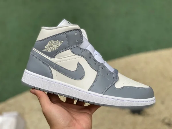 aj1mid серо-белый Dior pure original Air Jordan 1 Mid AJ1 серо-белый Xiaodi 2.0 модные ретро баскетбольные кроссовки среднего размера BQ6472-115