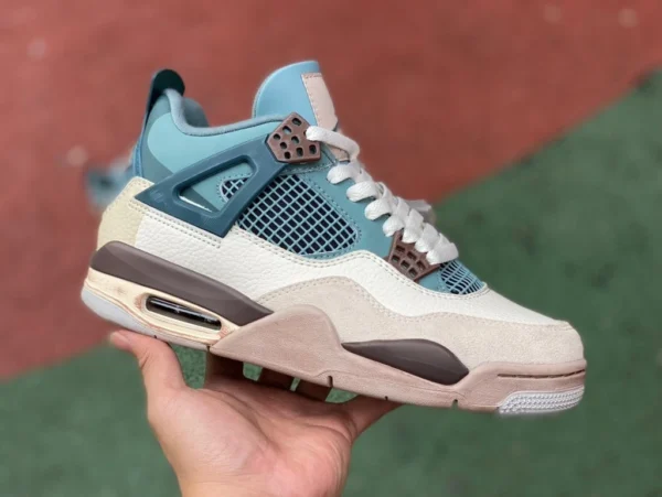 aj4 белый коричневый синий Air Jordan 4 AJ4 карточка заказа клиента зверь DH6927-017