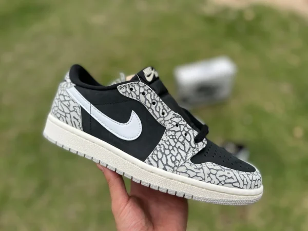 aj1 модель взрыва слона низкая версия для внешней торговли Air Jordan 1 Low OG «Black Cement» с низким верхом cz0790-001