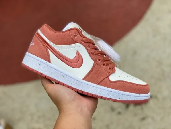 aj1 белый розовый сладкий Air Jordan 1 Low SE «Canvas» FN3722-801