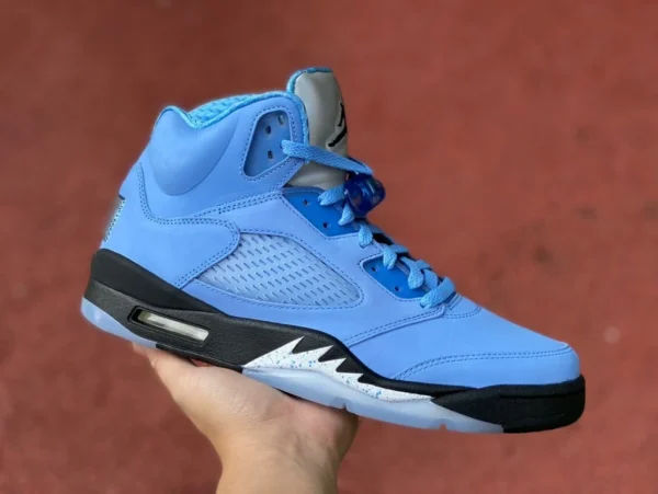 aj5 North Carolina синий y3 Heyuan версия Air Jordan 5 "UNC" AJ5 North Carolina синий ретро баскетбольные кроссовки DV1310-401