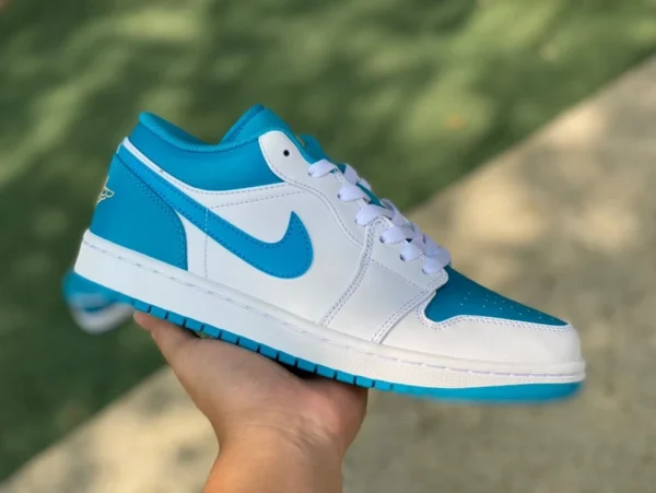 aj1 сине-белые low pure оригинальные баскетбольные кроссовки Air Jordan 1 Low Aquatone AJ1 low сине-белые 553558-174