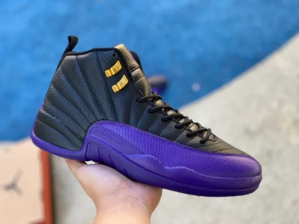 aj12 черный фиолетовый высокий кеды x версия Air Jordan 12 Black/Field Purple-Metallic Gold-Taxi черный фиолетовый CT8