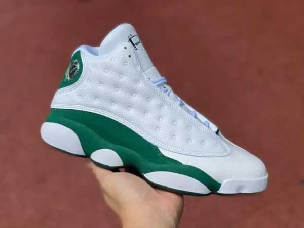 aj13 Ray Allen, первый слой из настоящего карбона, версия AIR JORDAN 13 AJ13 Ray Allen PE, бело-зеленые баскетбольные кроссовки 414571-125