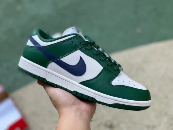 Бело-зелено-синий крючок Dunk, оригинальные кроссовки Nike Dunk Low Gorge Green бело-зеленые низкие повседневные кроссовки DD1503-300