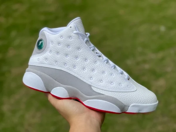 aj13 Белый Серый Красный Высокие кроссовки Air Jordan 13 «Wolf Grey» Wolf Grey Бело-красные высокие кроссовки 414571-160