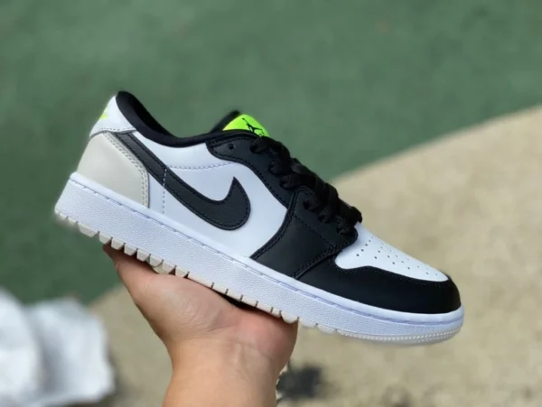 aj1 гольф белый серый черный чистый оригинальный Air Jordan 1 Low Golf AJ1 белый черный гольф с низким верхом DD9315-108