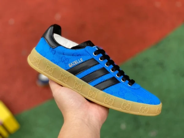 Сине-черные парусиновые кроссовки Gucci Guangzhou pure original adidas originals x GUCC Модные кроссовки Gucci с низким берцем и шнуровкой