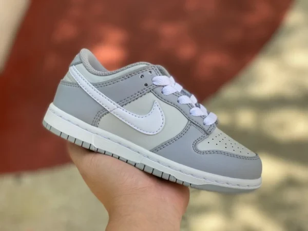 Детская серо-белая детская обувь Dunk Nike Dunk Low Gypsy Rose, повседневные низкие кроссовки в стиле ретро для детей DC9564-001