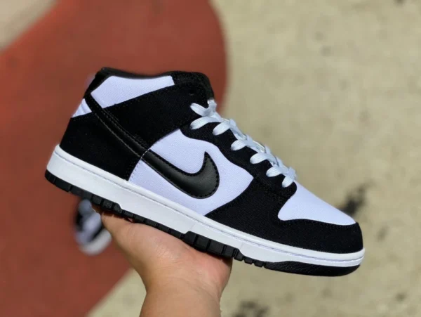 Dunk black and white Mid Nike Dunk Mid черно-белая панда средние мужские и женские повседневные спортивные кроссовки в стиле ретро DV0830-102