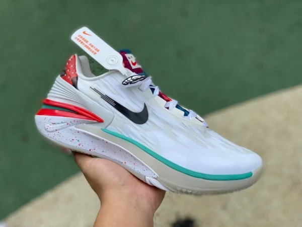 GT2.0 Год Кролика, оригинальные практичные баскетбольные кроссовки Nike Air Zoom GT Cut 2 с низким вырезом и противоскользящим покрытием FD4321-101.