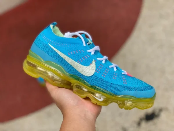 Nike Large Cushion Blue and Yellow 2023 Nike/Nike Air VaporMax 2023 Эластичные дышащие кроссовки Flyknit DV6840-003