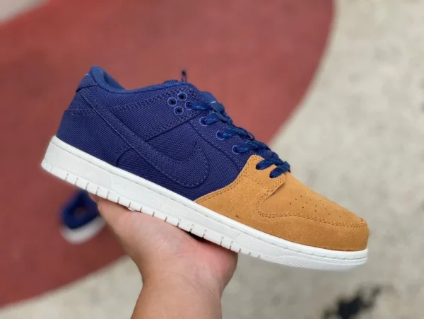 Низкие кроссовки для спорта и отдыха Dunk сине-коричневые Nike Dunk SB Low PRO PRM DX6775-400