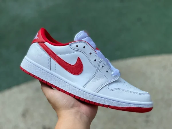 aj1 белый красный низкий Air Jordan 1 Low OG «University Red» cz0790-161