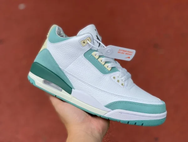 aj3 белый нефрит Air Jordan 3 AJ3 белый зеленый CT8532-130