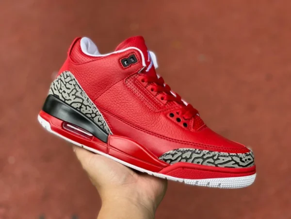 aj3 красный взрыв узор Air Jordan 3 Retro Di khaled благодарные ретро баскетбольные кроссовки мужские красные AJ3-770438