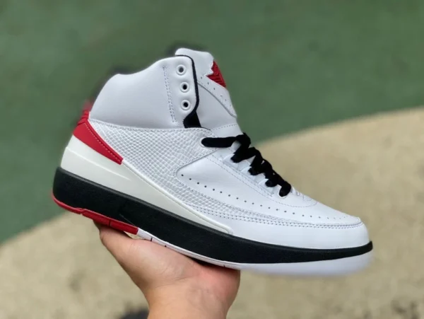 aj2 белый красный Chicago Nike Air Jordan 2 AJ2 Chicago мужские высокие баскетбольные кроссовки в стиле ретро DX2454-106