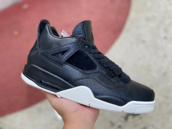 aj4 меняет черно-белый цвет. Мужские кроссовки Air Jordan 4 AJ4, черно-белые, из конского волоса, ограниченная серия 819139-010