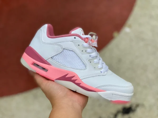 Белые пудровые кроссовки aj5 с низким верхом Air Jordan 5 Crafted For Her белые пудровые DX4390116