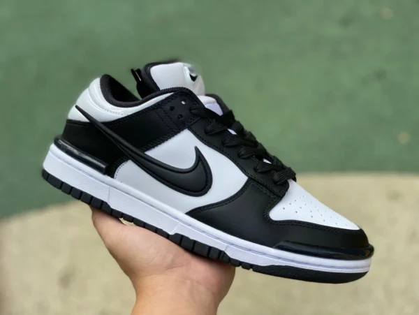 Dunk черно-белый большой крючок чистый оригинал Nike Dunk Low TwistPanda panda белый черный DZ2794001