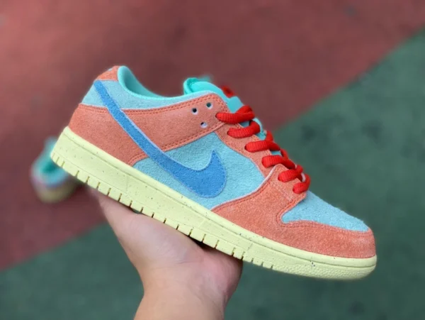 Нескользящие износостойкие кроссовки Dunk Orange Cyan Low Nike Dunk SB Low Orange Cyan DV5429800