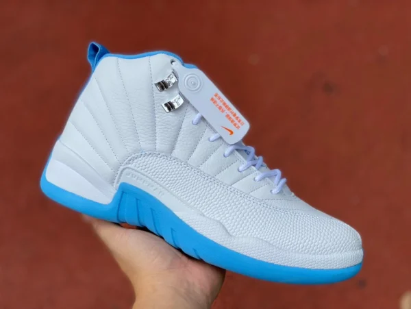 aj12 North Carolina, синие высокие кеды Air Jordan 12 308243142