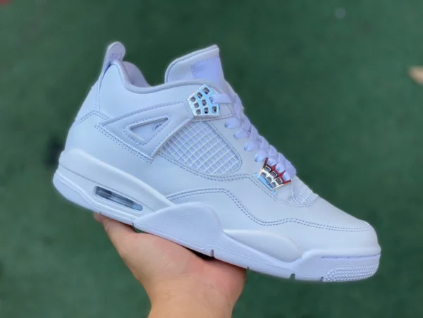 Кроссовки Air Jordan 4 Pure Money AJ4 Silver Cut Pure Original серебристые 408452308497100