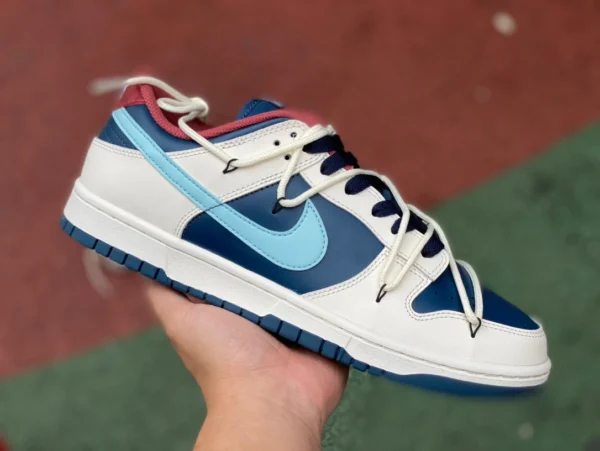 Бело-синие кроссовки Dunk с ремешками для спорта и повседневного отдыха Nike SB Dunk Low DD1503602