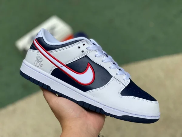 Dunk белый синий красный m pure original Nike Dunk Low белый синий красный край крючок Nike повседневные ретро низкие кроссовки для скейтборда DZ2780100