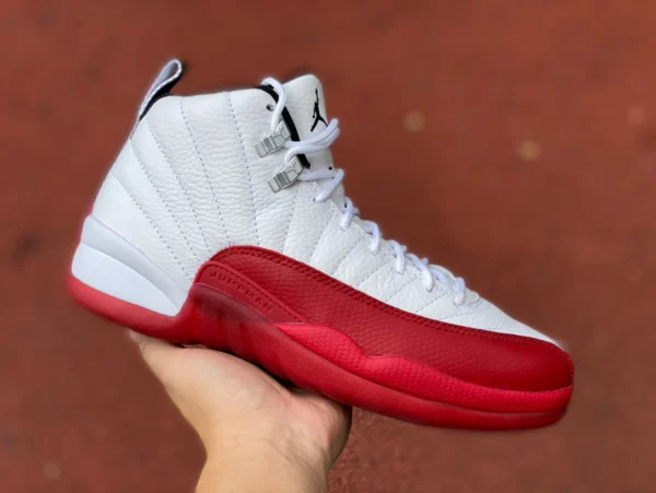 aj12 бело-красные высокие кроссовки J pure original AIR JORDAN 12 Retro "Cherry" Cherry мужские баскетбольные кроссовки с высоким берцем CT8013-116