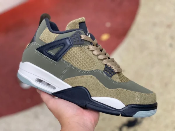 aj4 военно-зеленая нашивка экономичная версия Air Jordan 4 Craft «Olive» военно-зеленый AJ4 FB9927-200