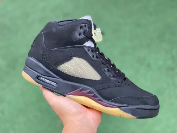 aj5amm черный и красный вырезанный кусок чистый оригинал A Ma Maniére x Air Jordan 5 AJ5 черный и красный fd1330-001