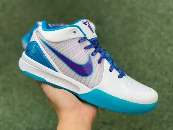 Мужские баскетбольные кроссовки Kobe 4 Draft Day Hornets s2 Pure Original Nike Nike Zoom Kobe 4 ZK4 All-Star сине-белые Actual AV6339-10