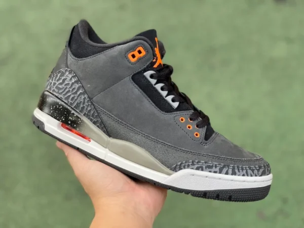 aj3 Fear cp Pure Original Air Jordan 3 "Fear" AJ3 серо-черный ретро баскетбольные кроссовки CT8532-080