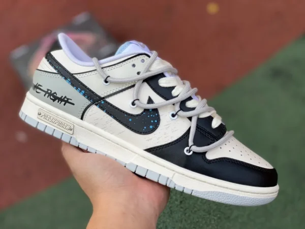 Кроссовки с ремешками Dunk черно-бело-серые низкие кроссовки Nike Dunk Low DV0831-101