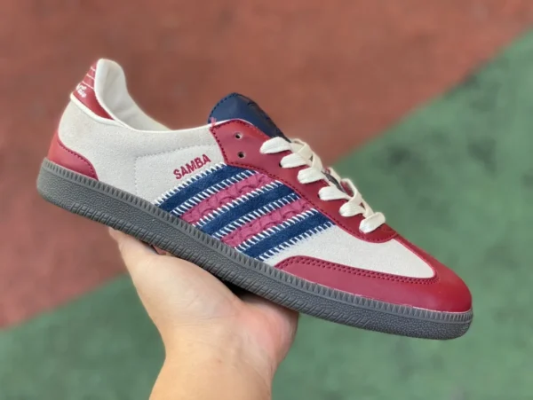 Кроссовки Adidas красный серый синий Samba adidas originals Samba &th Street модные повседневные нескользящие износостойкие низкие кеды